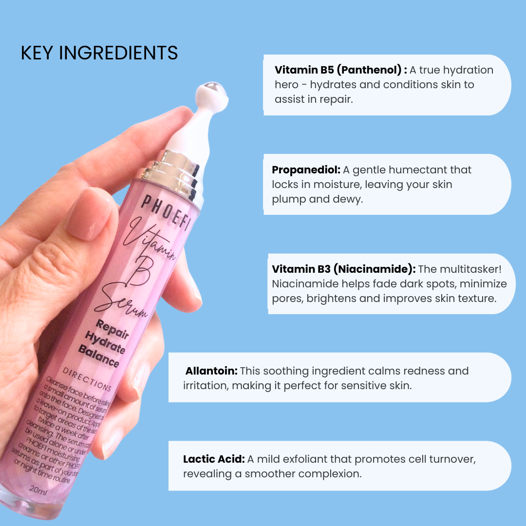 VITAMIN B SERUM - 5% B3 (Niacinamide) & 5% B5 (Panthenol)