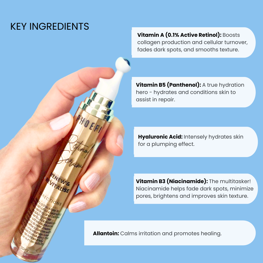 RETINOL SERUM with B3, B5 & Hyaluronic Acid