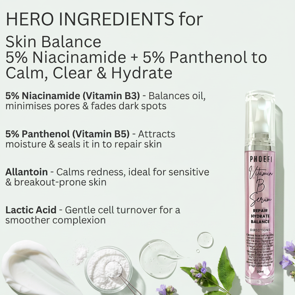 VITAMIN B SERUM - 5% B3 (Niacinamide) & 5% B5 (Panthenol)