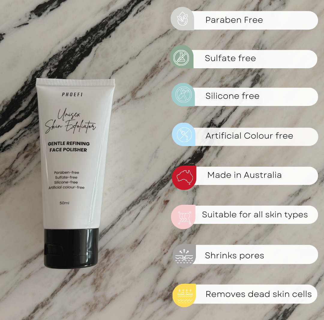 UNISEX SKIN EXFOLIATOR GENTLE REFINING FACE POLISHER