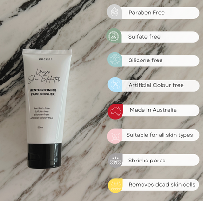 UNISEX SKIN EXFOLIATOR GENTLE REFINING FACE POLISHER
